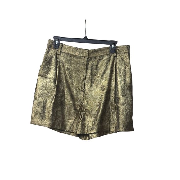 GUESS Topia Metallic Tie-Front Shorts , Gold,  Sz. M- NO BELT - Picture 10 of 14